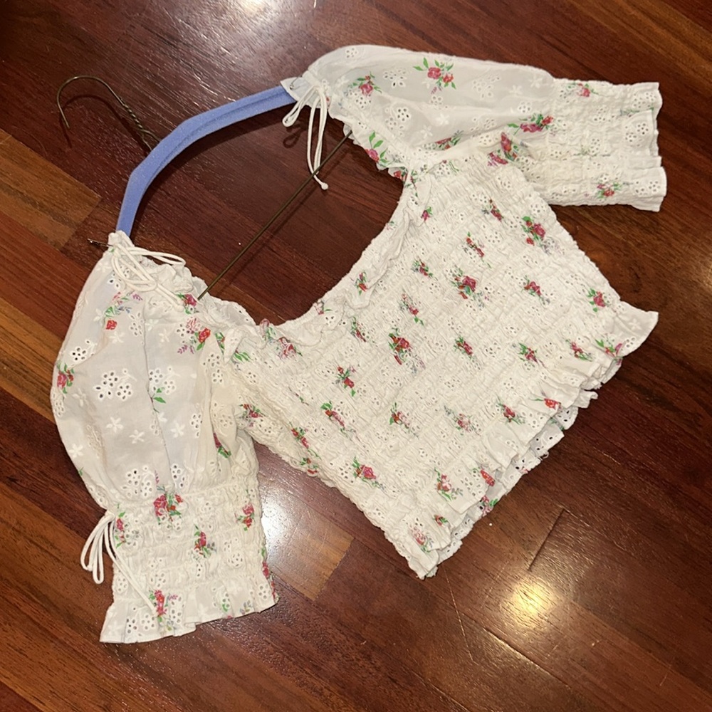For Love + Lemons Tarte Floral Eyelet Blouse - Picture 5 of 6